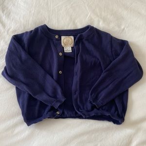 Navy TBBC Pima cotton cardigan. Size 4T. EUC